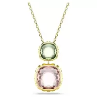 Swarovski女锁骨链多彩可翻转项链金色镀层搭配水晶吊坠 送女友520礼物