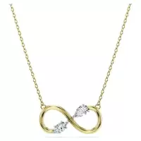 Swarovski优雅吊坠K黄金链条搭配实验室钻石项链
