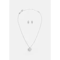 Swarovski女款优雅光滑项链搭配施华洛世奇水晶耳环精致时尚