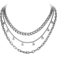 Harley Davidson女士多层吊杆盾牌吊坠项链时尚简约百搭服装配饰锁骨链