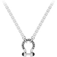 Harley Davidson女士马蹄形方形链环项链 时尚精致高级气质百搭配饰送女友礼物