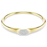 Swarovski女士优雅八角水晶手链金 tone 闪耀日夜可戴配 midi 戒指