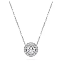 Swarovski永恒光环单石吊坠 Eternity系列闪亮钻石点缀精致优雅 白金项链