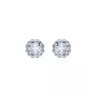 Swarovski女士四方切割水晶耳钉闪耀生日石灵感耳饰优雅时尚礼物