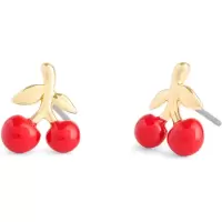 COACH女士复古魅力樱桃耳钉 可爱樱桃日常佩戴防过敏钛合金耳饰 送女友