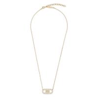 Ferragamo女士铜镀金水钻吊坠项链两挂饰设计闪亮优雅日常百搭