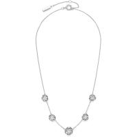 Emporio Armani女士多层叠戴花卉雕刻不锈钢项链礼物