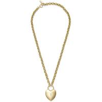 Emporio Armani感设计爱心锁骨链厚链条镀金项链女款优雅礼品送女友