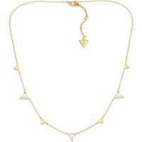 盖尔斯(GUESS)Eco友好多边形水晶项链女士现代时尚环保金属链条三角吊坠