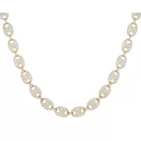 盖尔斯(GUESS)女士晶石铺镶金色金属项链16英寸