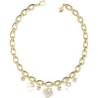 盖尔斯(GUESS)闪耀爱心 enamel 镶钻项链女款时尚潮搭不锈钢材质 英寸