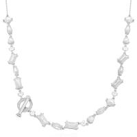 盖尔斯(GUESS)项链金属银色水晶Y型锁骨链轻奢百搭日常饰品