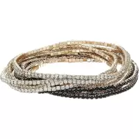 GUESS手链女树脂珠串弹性套装配件多件套时尚潮流