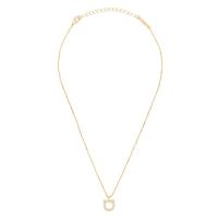 Salvatore Ferragamo女士金色金属项链闪亮微水晶装饰时尚百搭配饰