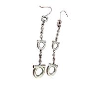 Salvatore Ferragamo女士时尚百搭气质吊坠耳饰韩系简约金属耳环