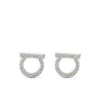 Salvatore Ferragamo女士黄铜玻璃耳环复古设计时尚百搭饰品