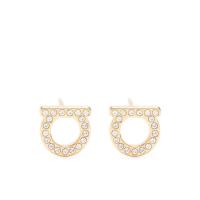 Salvatore Ferragamo萨瓦托·菲拉格慕女式徽标耳环轻奢时尚佩戴需耳洞