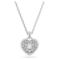 Swarovski精致心形吊坠项链镀铑设计搭配闪耀水晶璀璨优雅