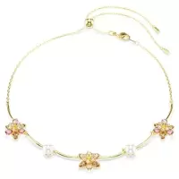 Swarovski女式多色水晶精致项链可调链条优雅配饰