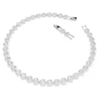 SwarovskiAngel白水晶铑镶网球项链女士特殊场合礼物施华洛世奇同款