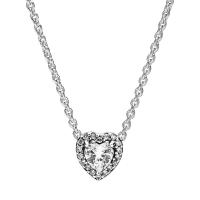 Pandora 925心形吊坠项链女款崇高之心时尚优雅百搭配饰送女友礼物