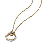 Pandora百搭两色吊坠项链银饰镀层女士长款气质优雅珠宝