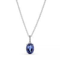 Pandora闪耀水晶镶钻吊坠项链多色可选女士短款时尚百搭配饰