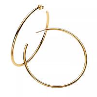 pandora女款K黄金镀层圈形耳环 时尚优雅轻盈耳饰