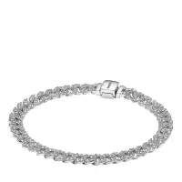 Pandora 女士银立方锆石手链轻奢百搭闪耀锁骨链防过敏首饰