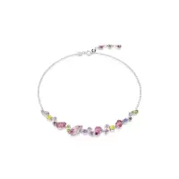 Swarovski璀璨水晶镶钻项链女款时尚多切面项链彩色闪耀女士饰品