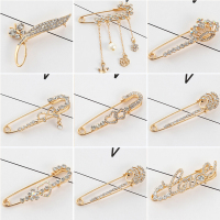 韩版钻胸针女复古衣服别针大气毛衣配饰胸花领扣百搭披肩丝巾扣 莎丞