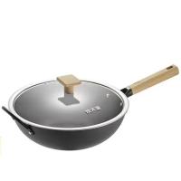 拓杰(飞科)炊大皇34CM食刻0涂层荷叶仿生防粘铁锅 CK86402(1件/5个)