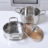 创宇家家亮24CM日式两层双柄蒸锅