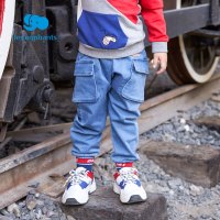 丽婴房童装男童宝宝嘻哈牛仔裤儿童哈伦裤子中童休闲长裤秋款