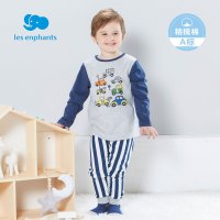 丽婴房童装男宝宝家居服套装儿童中小童纯棉针织睡衣套装秋款