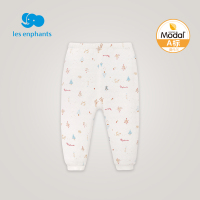 丽婴房婴儿衣服宝宝冬季厚款睡裤莫代尔空气层保暖内衣裤新款