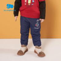 丽婴房童装男童针织牛仔长裤冬装新款儿童裤子休闲保暖直筒裤