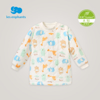 丽婴房婴儿衣服男女宝宝冬装家居睡衣绗棉加厚保暖内衣上衣新