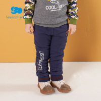 丽婴房童装男童保暖休闲裤冬装新款儿童字母印图裤子宽松长裤
