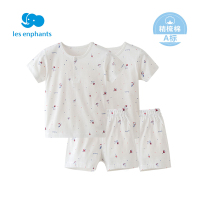 丽婴房Les enphants 婴儿衣服男女宝宝婴儿纯棉空调服短袖套装夏款内衣夏装新款B01