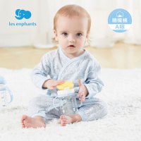 丽婴房男女宝宝纯棉连身装婴幼儿系带针织连体衣哈衣爬服2020夏装