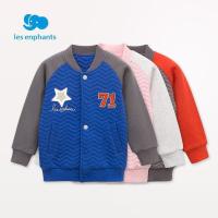 丽婴房Les enphants 童装 男童针织秋装外套女童空气层儿童棒球衫新款新B01