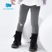 丽婴房Les enphants童装 女童儿童宝宝不倒绒薄绒打底裤长裤 冬装款新B01