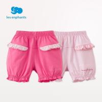 丽婴房Les enphants童装 宝宝短裤女童裤子甜美可爱纯棉针织短裤B01
