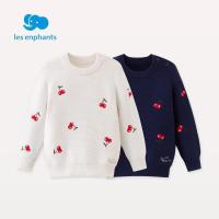 丽婴房Les enphants童装女童樱桃毛衣新款儿童时尚毛线衣小童秋装针织上衣春秋季新款B01