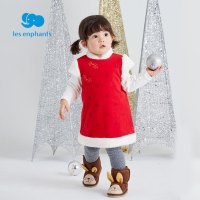 丽婴房Les enphants 童装女童唐装旗袍儿童无袖厚款中国风新年拜年服冬新款B01