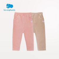 丽婴房童装女童长裤秋装时尚条绒直筒裤儿童洋气甜美休闲裤2020新