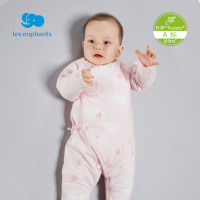丽婴房新生儿男女宝宝绗棉内衣连身装婴幼儿纯棉系带连体衣2020冬