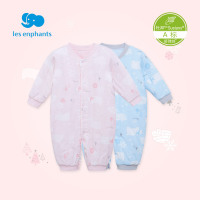 丽婴房婴幼儿宝宝绗棉内衣连身装男女宝宝纯棉夹棉连体衣2020冬款