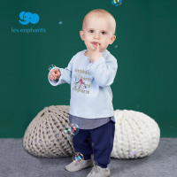 丽婴房童装男童套装秋季男童太空员印图长袖裤子休闲套装